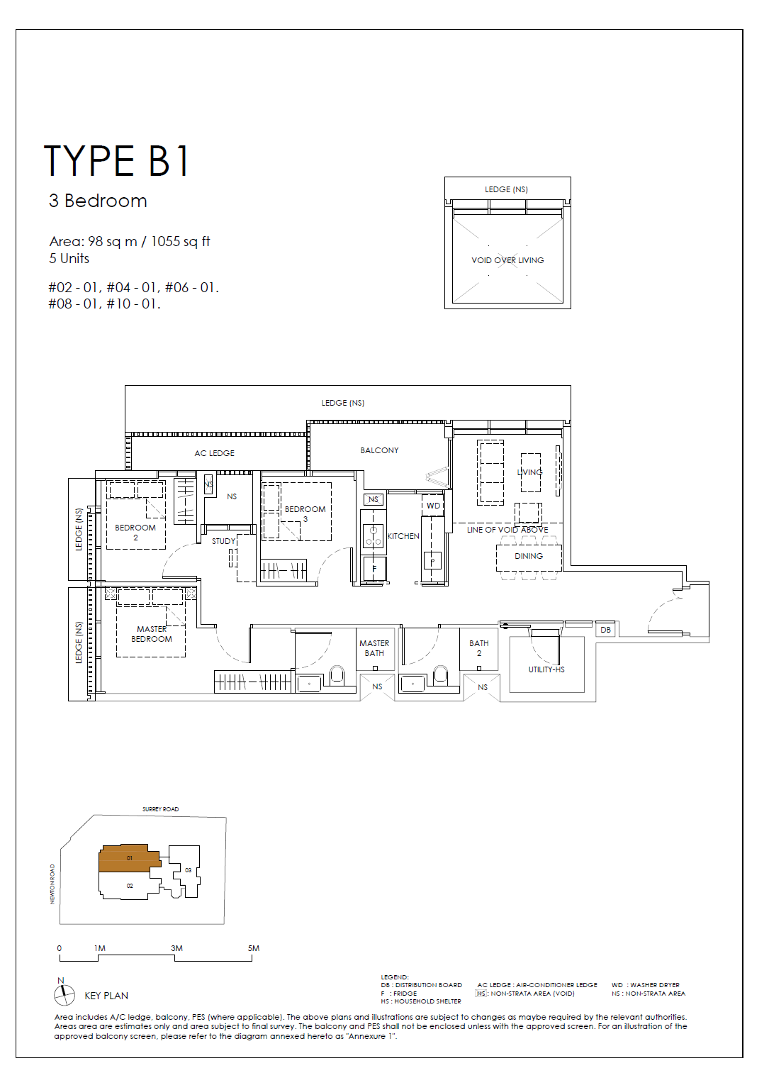 Sanctuary @ Newton 1 Bedroom Floor Plan 2