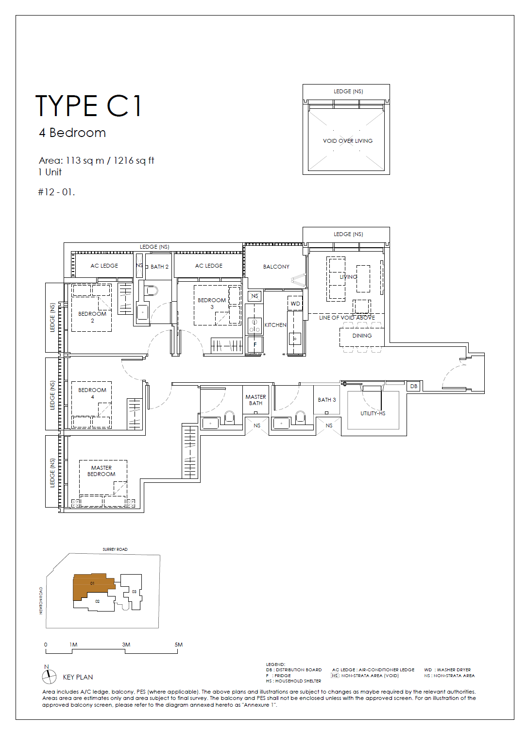 Sanctuary @ Newton 1 Bedroom Floor Plan 4